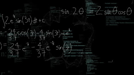Animation-Der-Mathematischen-Datenverarbeitung-Auf-Schwarzem-Hintergrund