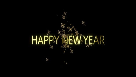 Animation-of-happy-new-year-text-over-snowflakes-on-black-background