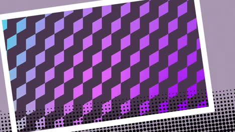 Animation-of-screen-with-vibrant-and-abstract-shape-pattern-background