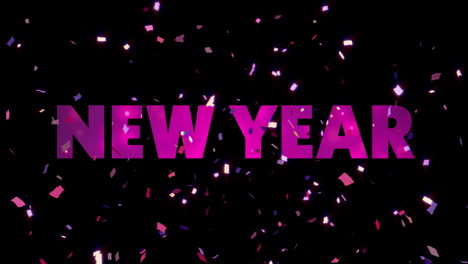 Animation-of-new-year-text-and-confetti-over-black-background