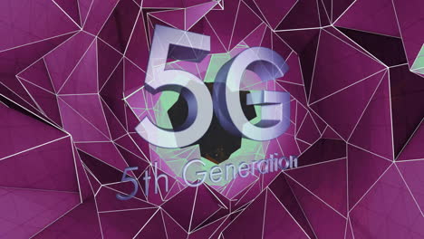 Animation-Des-5G-Verbindungsnetzwerks-Der-5.-Generation-Auf-Dunklem-Hintergrund