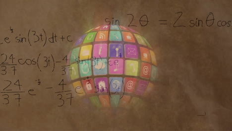 Animation-Der-Mathematischen-Datenverarbeitung-über-Dem-Globus