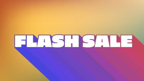 Animation-of-flash-sale-text-on-colourful-background