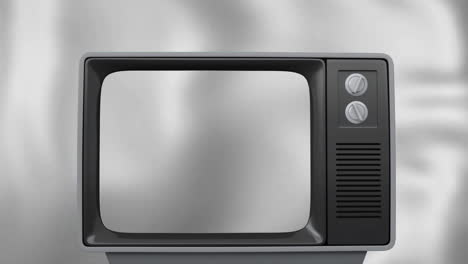 Animation-Von-Störungen-Im-Fernsehen-über-Einem-Grünen-Schwebenden-Hintergrund