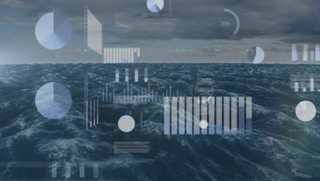 Animation-Der-Finanzdatenverarbeitung-über-Meer