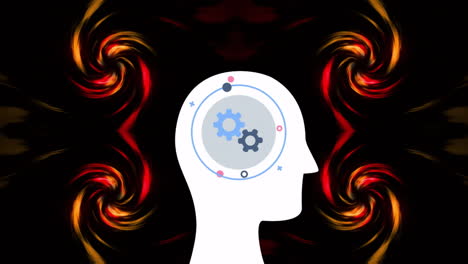 Animation-of-mechanicals-gears-with-circles-in-human-head-over-dynamic-spiral-patterns