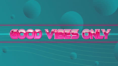Animation-of-good-vibes-only-text-over-green-spots