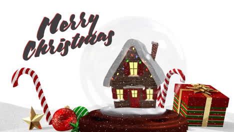 Animation-Von-Frohe-Weihnachten-Text-Und-Schnee-Fällt-über-Schneekugel-Und-Geschenke