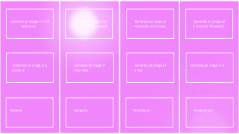 Animation-of-texts-and-profile-pictures-in-rectangles-with-binary-codes-over-pink-background