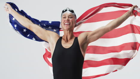 Young-Caucasian-female-athlete-swimmer-celebrates-a-victory