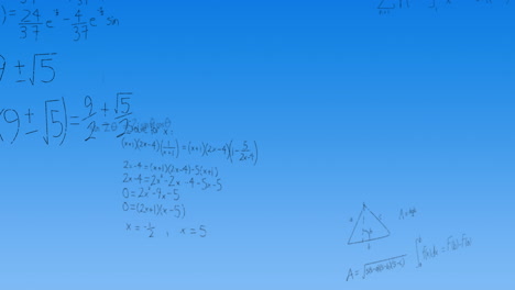 Animation-of-mathematical-data-processing-over-blue-background