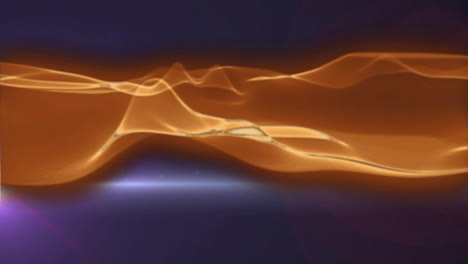 Animation-of-orange-light-waves-moving-up-and-down-over-purple-and-white-light