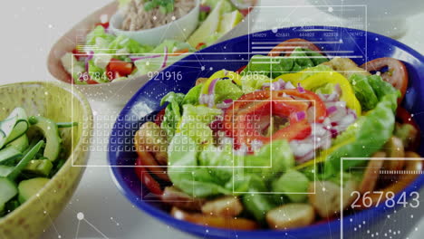 Animation-of-data-processing-over-salads
