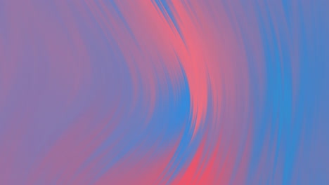 Animation-Von-Wellen-Aus-Roten-Und-Blauen-Geschwungenen-Linien,-Die-Sich-Auf-Violettem-Hintergrund-Bewegen