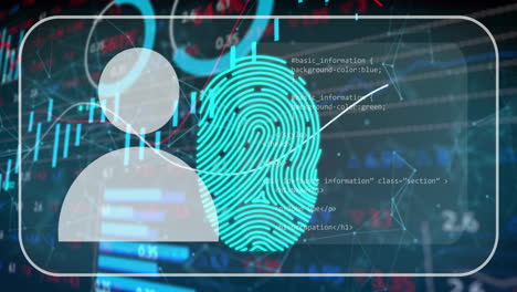 Animation-of-person,-padlock-and-fingerprint-icons-over-processing-data