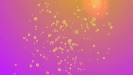 Animation-of-yellow-light-spots-on-pink-background
