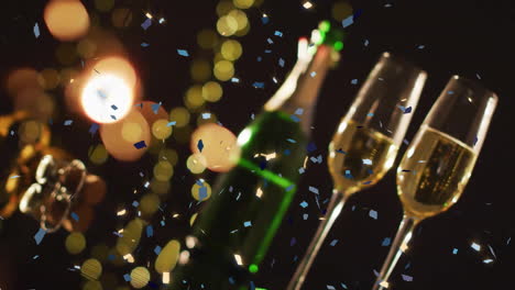 Animation-of-confetti-falling-over-champagne-glasses