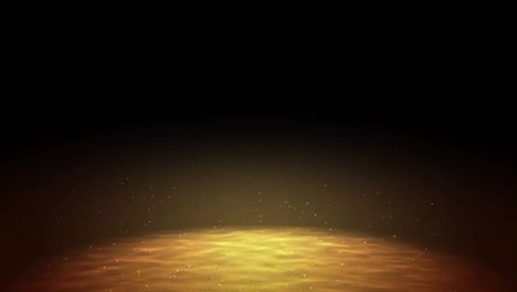 Animation-Von-Leuchtend-Gelben-Lichtspuren-Auf-Dunklem-Hintergrund