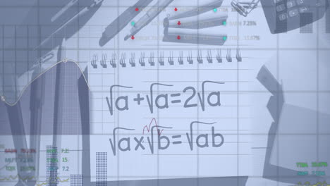 Animation-Der-Finanzdatenverarbeitung-über-Mathematische-Formeln