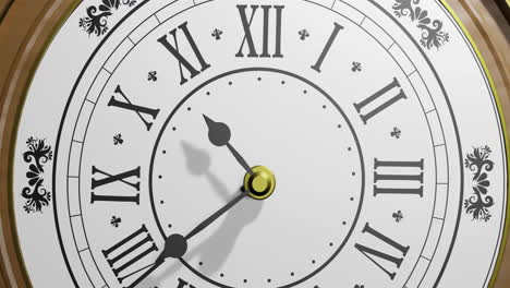Animation-of-clock-ticking-over-black-background