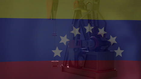Animación-De-Plataforma-Petrolera-Y-Bandera-De-Venezuela