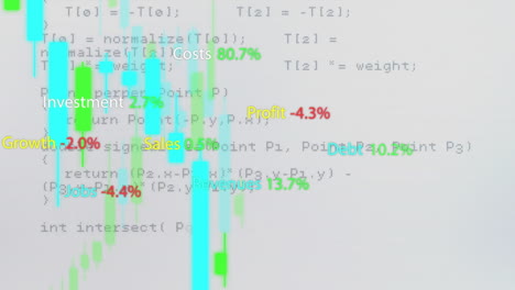 Animation-Der-Finanzdatenverarbeitung-Auf-Grauem-Hintergrund