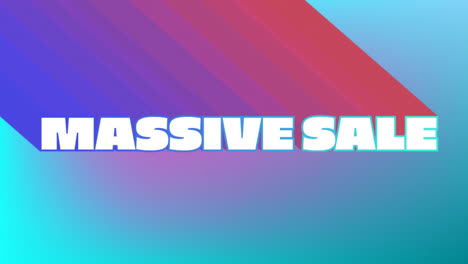 Animation-of-massive-sale-text-on-colourful-background