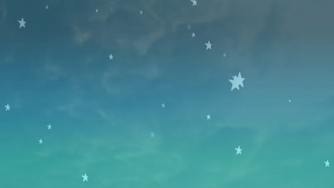Animation-of-white-stars-falling-over-blue-background