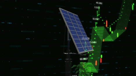 Animación-Del-Procesamiento-De-Datos-Financieros-Sobre-Paneles-Solares.