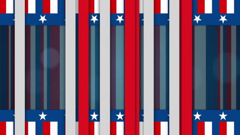 Animation-of-stripes-and-stars-coloured-with-flag-of-usa