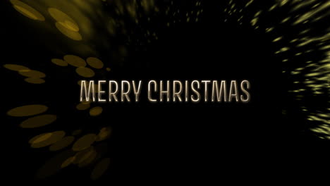Animation-Von-Frohe-Weihnachten-Text-Und-Lichtspuren-Auf-Schwarzem-Hintergrund