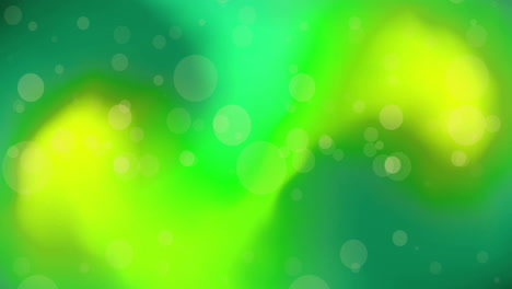 Animation-of-yellow-light-spots-on-green-background