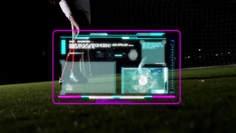 Animation-Von-Bildschirmen-Mit-Datenverarbeitung-Auf-Dunklem-Hintergrund