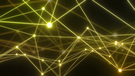 Animation-Eines-Neonfarbenen-Netzwerks-Von-Verbindungen-Auf-Schwarzem-Hintergrund
