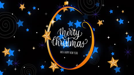 Animation-of-merry-christmas-text-over-stars-falling-on-black-background