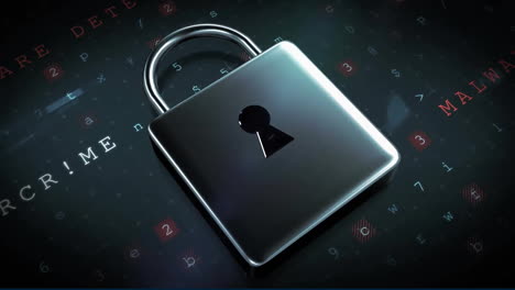 Animation-of-data-processing-over-online-security-padlock