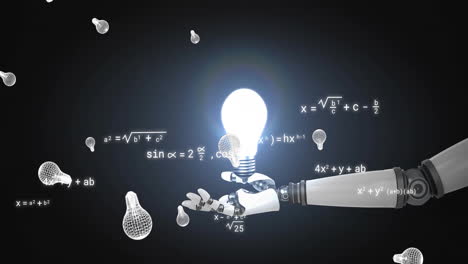 Animation-of-scientific-data-processing-over-robot's-arm-and-lightbulb