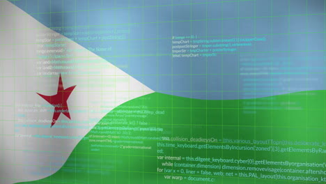 Animation-of-processing-data-over-flag-of-djibouti