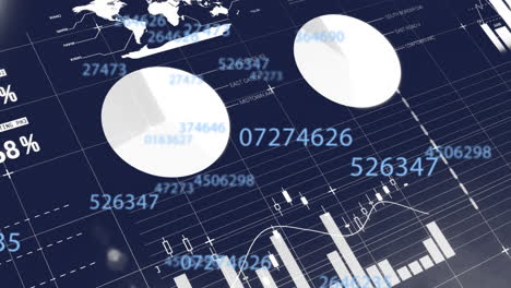 Animation-Von-Statistiken-Und-Finanzdatenverarbeitung-Auf-Dunklem-Hintergrund