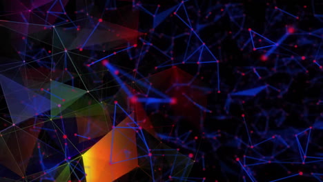 Animation-of-colourful-networks-of-connections-on-black-background