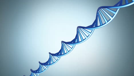 Animation-of-dna-strand-spinning-with-copy-space-over-light-background