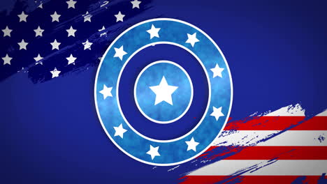 Animation-of-roundel-and-stars-and-stripes-of-american-flag