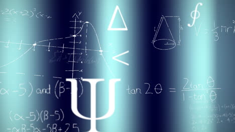 Animation-Von-Symbolen-Und-Mathematischen-Gleichungen-Auf-Violettem-Hintergrund