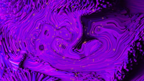 Animation-of-orange-light-orbs-over-purple-blots