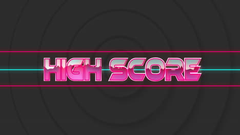 Animation-of-high-score-text-over-black-circles