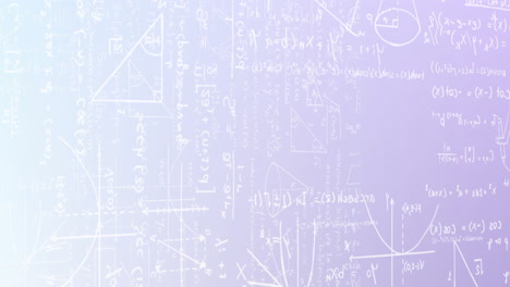 Animation-of-layers-of-mathematical-equations-over-lilac-background