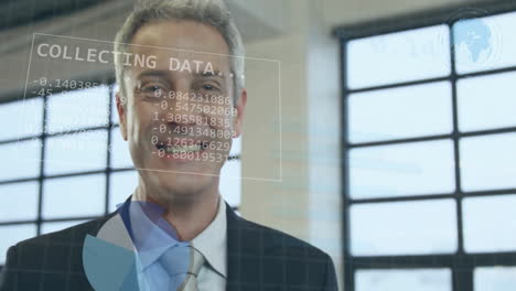Animation-of-statistics-and-data-processing-over-caucasian-businessman-smiling-in-office