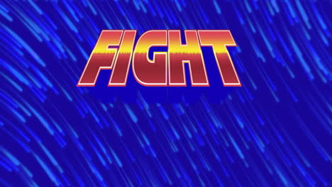 Animation-of-fight-text-over-neon-pattern