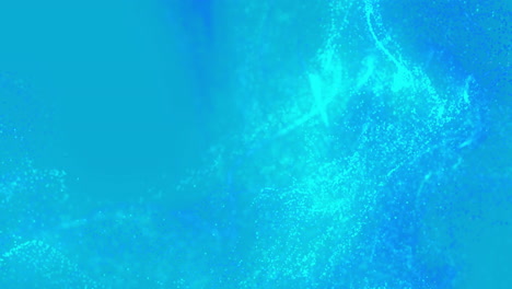 Animation-Von-Wellen-Blauer-Partikel,-Die-Sich-Auf-Blauem-Hintergrund-Bewegen