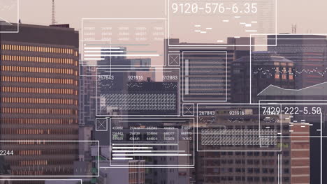 Animation-of-screens-and-data-processing-over-cityscape